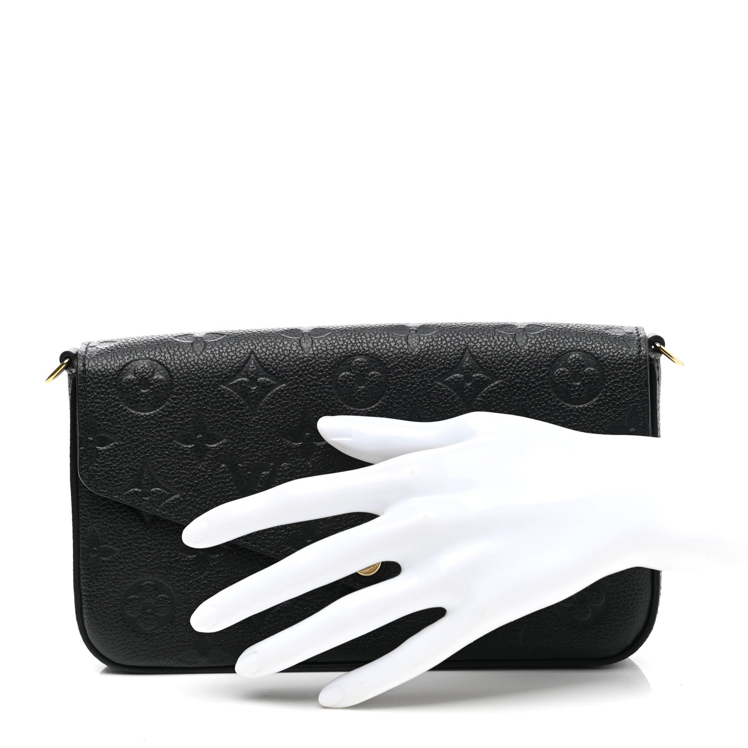 Louis Vuitton Empreinte Pochette Felicie Chain Wallet Black 2 of 8