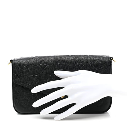 Louis Vuitton Empreinte Pochette Felicie Chain Wallet Black 2 of 8