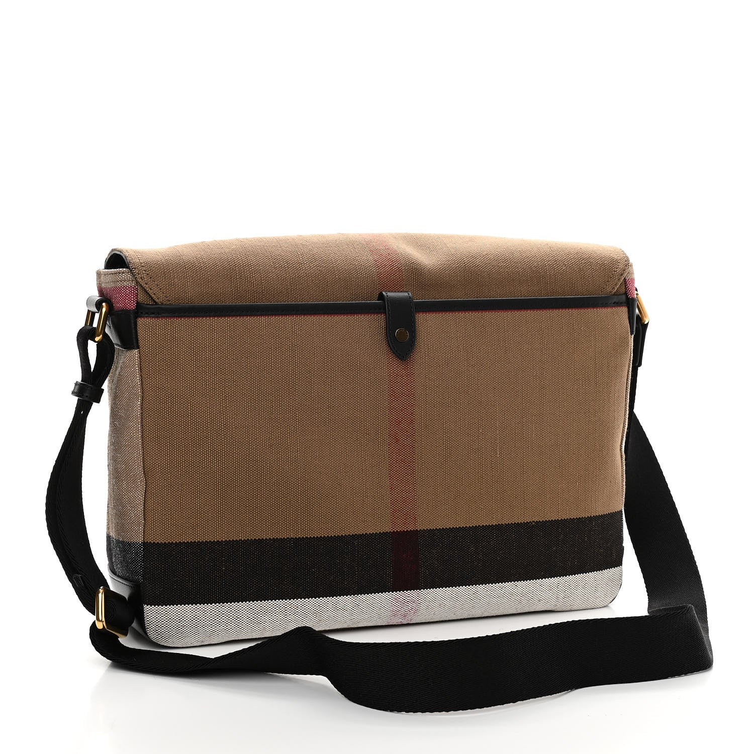 Burberry Canvas Mega Check Large Baildon Messenger Bag Black 3 of 14