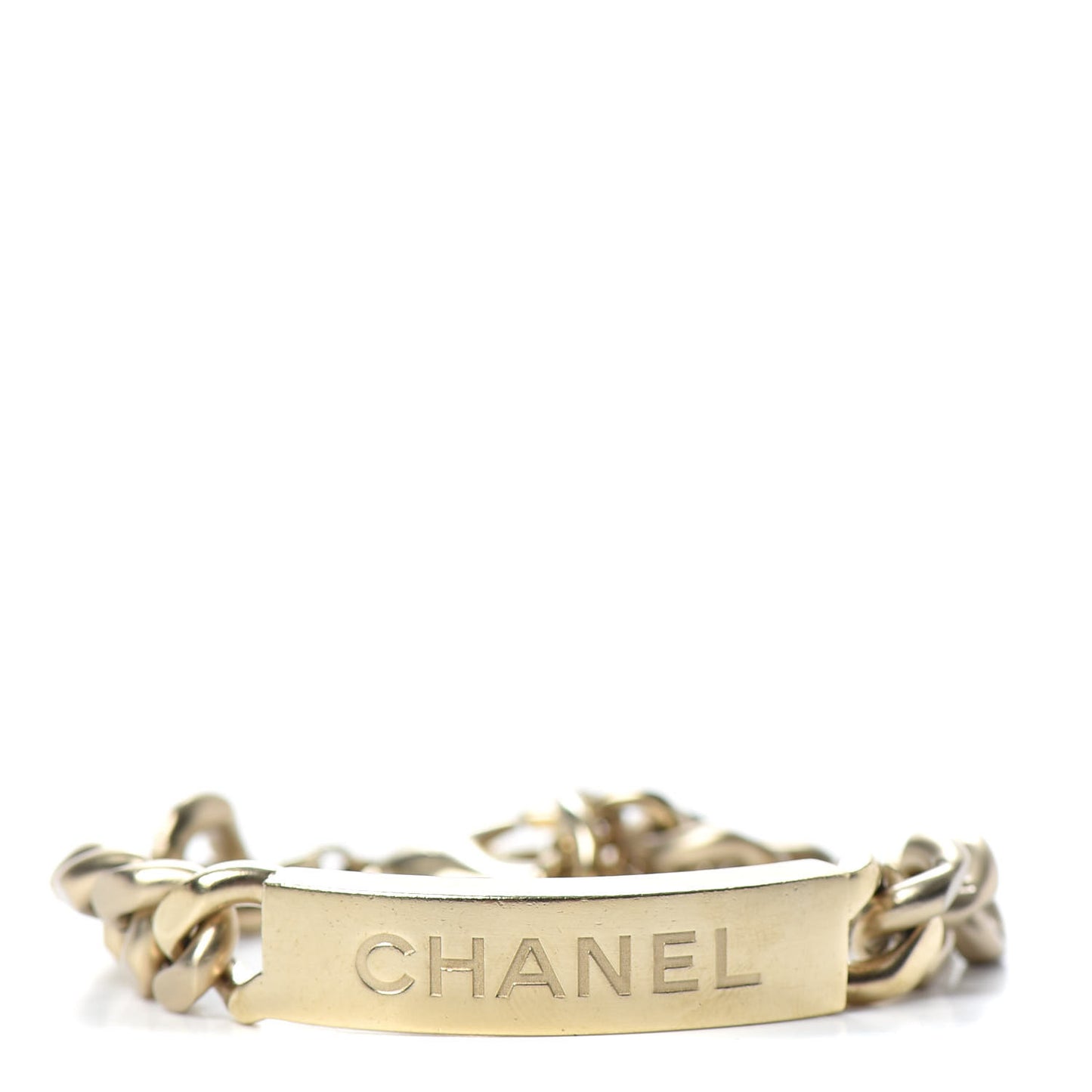 Metal Chain ID CC Bracelet Gold