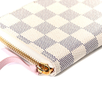 Louis Vuitton Damier Azur Clemence Wallet Rose Ballerine 5 of 5