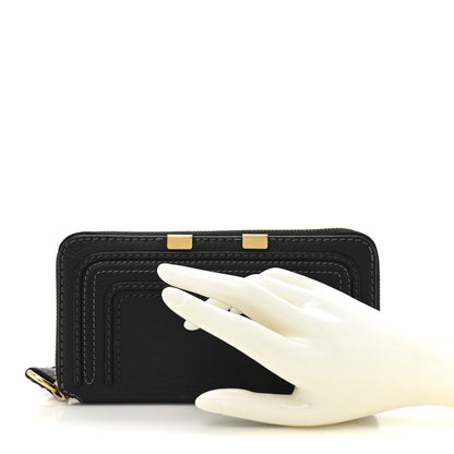Chloe Grained Calfskin Marcie Long Zip Around Wallet Black 2 of 10
