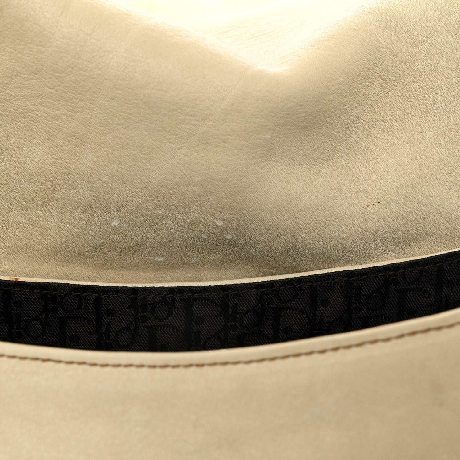 Christian Dior Calfskin Medium Gaucho Double Saddle Bag Ivory 11 of 11