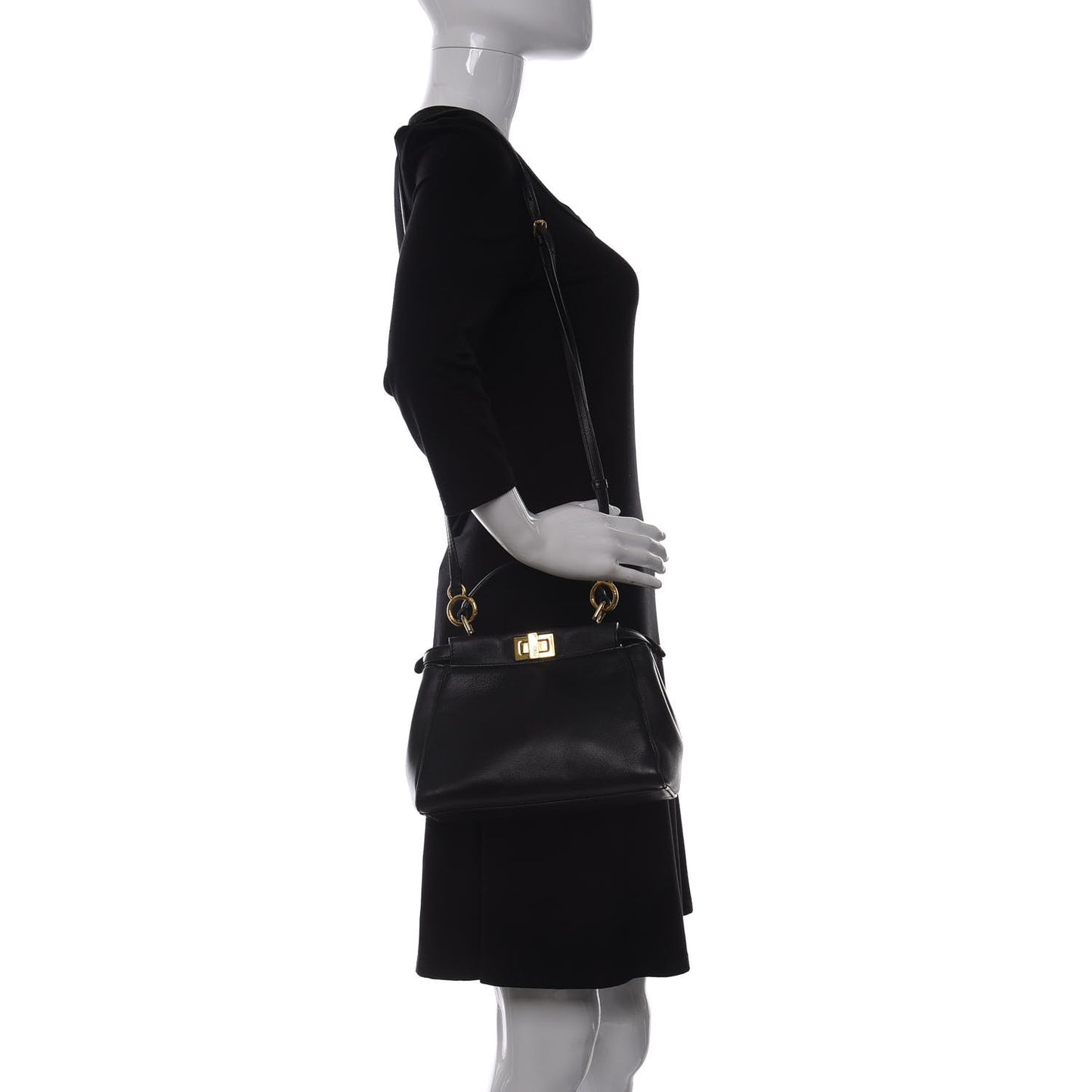 Nappa Mini Peekaboo Iconic Satchel Black