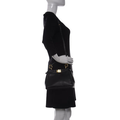 Fendi Nappa Mini Peekaboo Iconic Satchel Black 2 of 10