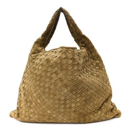 Bottega Veneta Suede Intrecciato Large Hop Mud 1 of 10