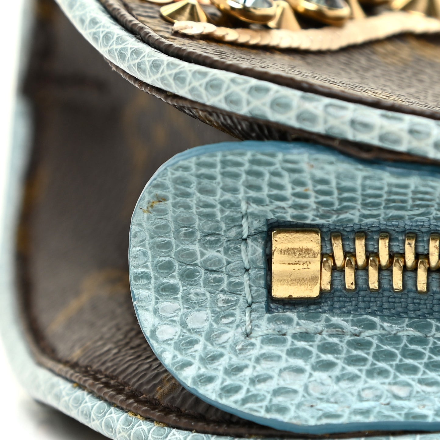 Monogram Lizard Embellished Les Extraordinaires Clutch