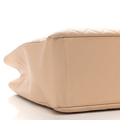 Chanel Caviar Quilted Grand Shopping Tote GST Beige Clair 9 of 23