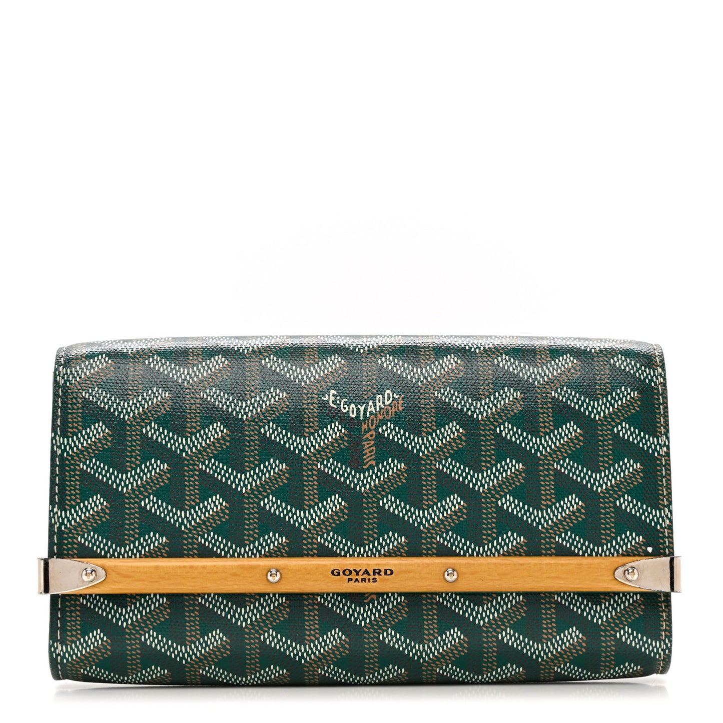 Goyardine Monte Carlo Bois Clutch Green