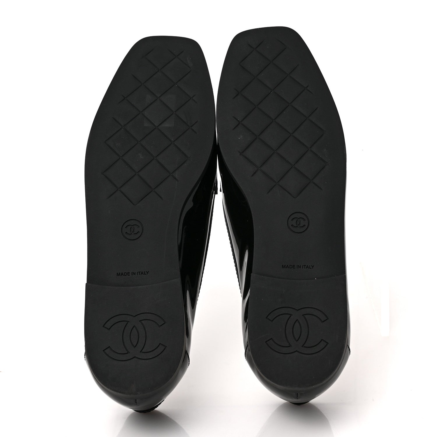 Chanel Patent CC Mocassin Loafers 38 Black 5 of 9