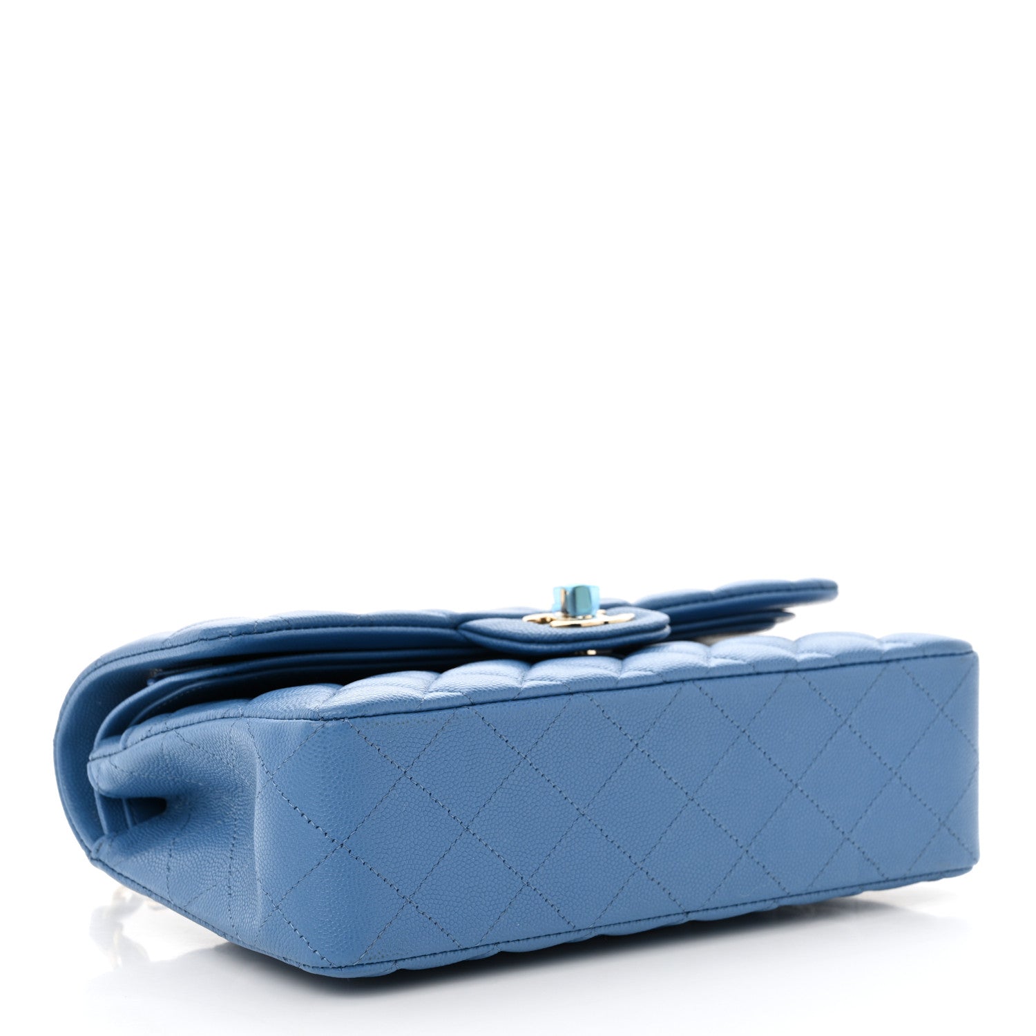 Chanel Caviar Quilted Small Double Flap Blue 4 of 10