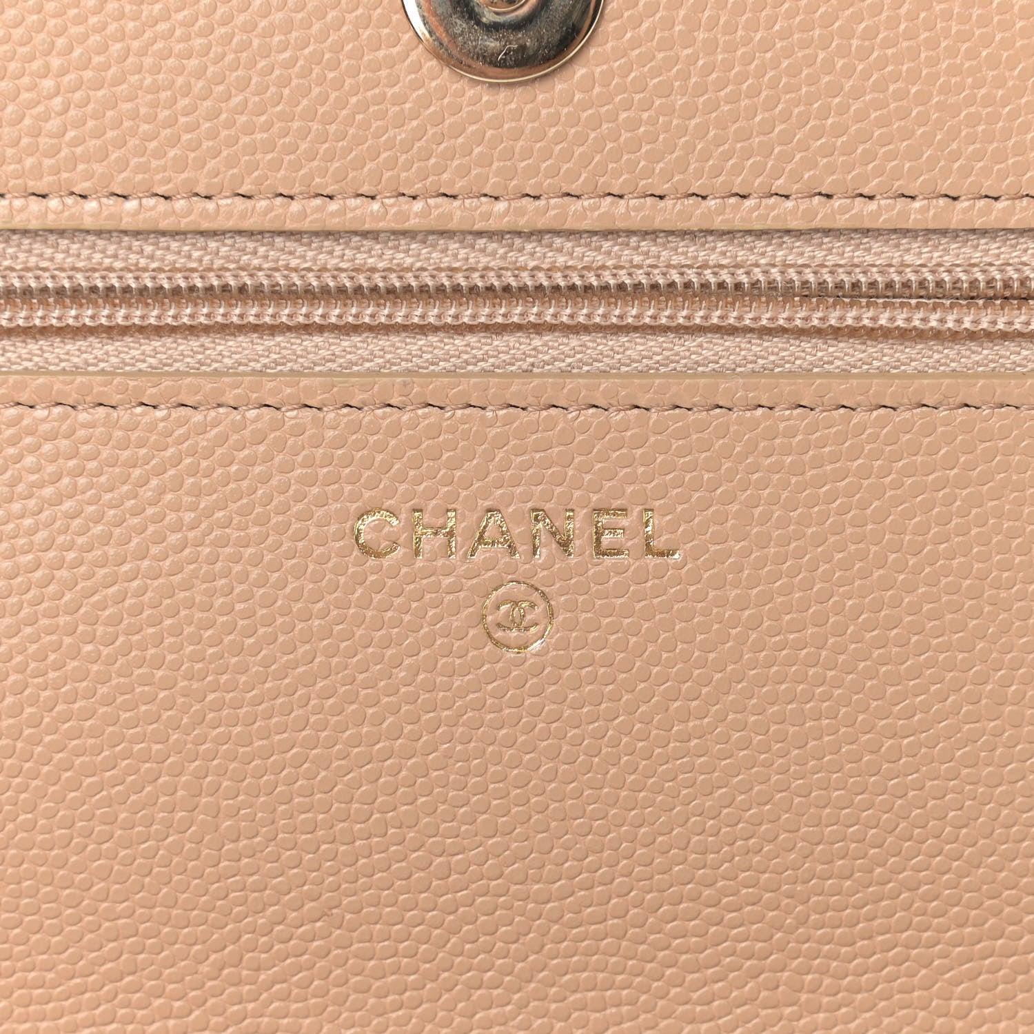 Chanel Caviar Quilted Wallet On Chain WOC Beige 6 of 11