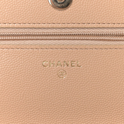 Chanel Caviar Quilted Wallet On Chain WOC Beige 6 of 11