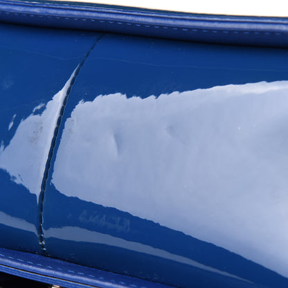 Chanel Patent Calfskin Quilted Medium Plexiglass Boy Flap Blue 12 of 12