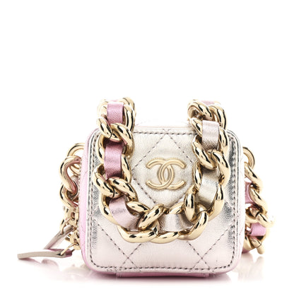 Chanel Gradient Metallic Lambskin Quilted Like A Wallet Clutch With Chain Gold Pink 1 of 11
