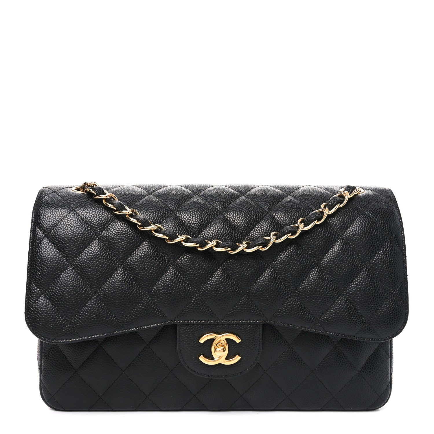 Chanel Caviar Quilted Jumbo Double Flap Black 1 of 10