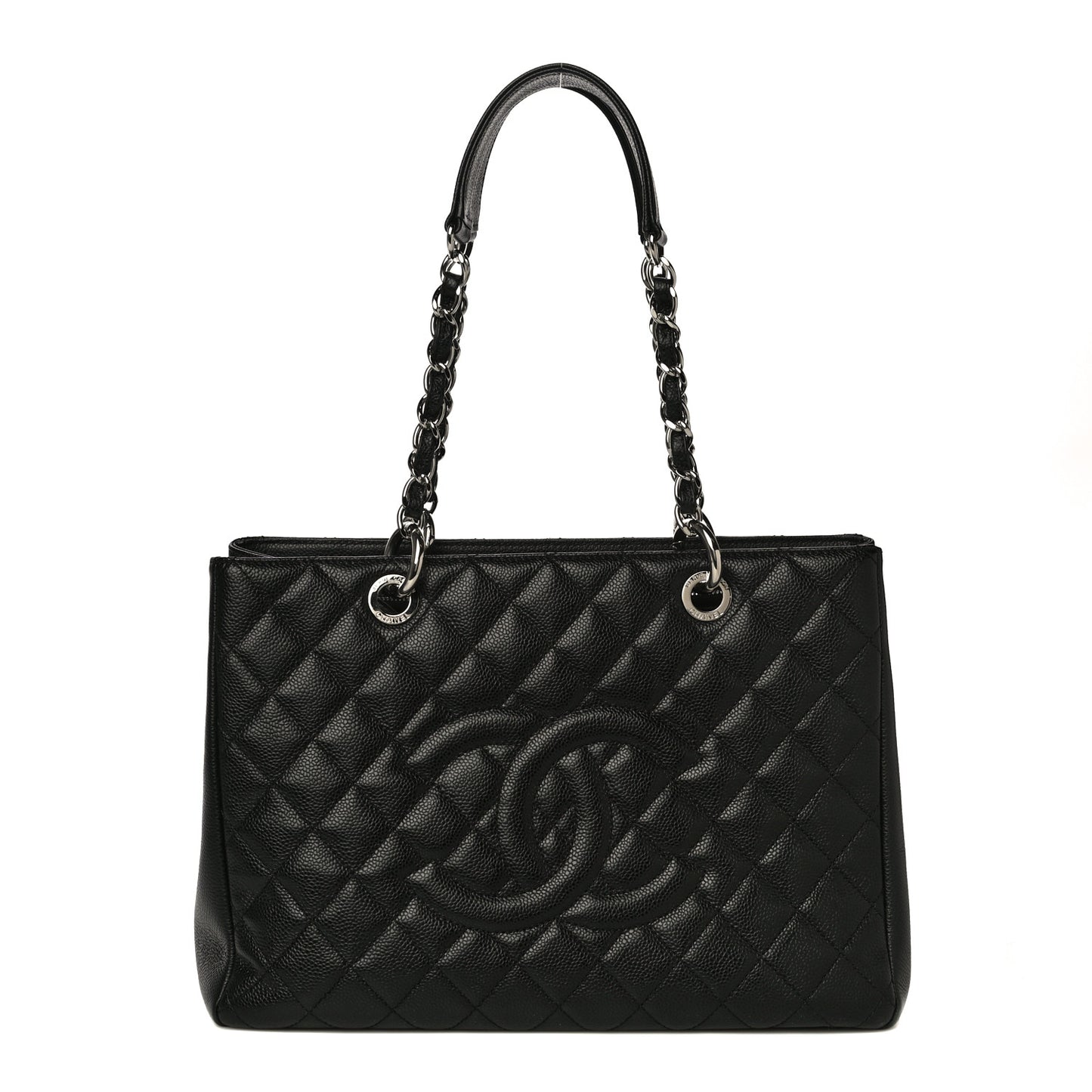 Caviar Quilted Grand Shopping Tote GST Black