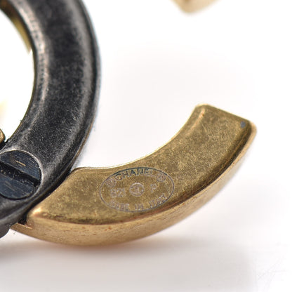 Chanel Metal CC Earrings Gold Ruthenium 4 of 4