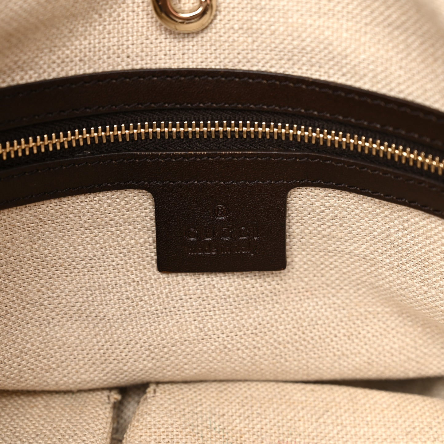 Linen Canvas Medium Craft Logo Tote Brown