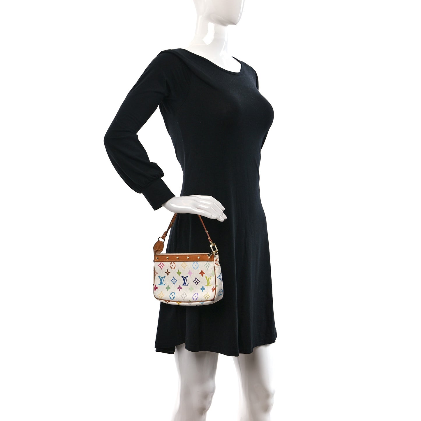 Monogram Multicolor Pochette Accessories White