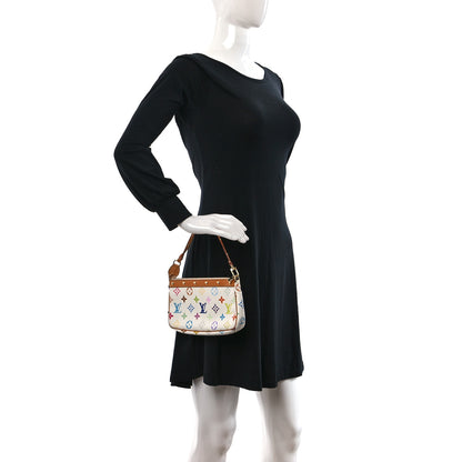 Louis Vuitton Monogram Multicolor Pochette Accessories White 2 of 15