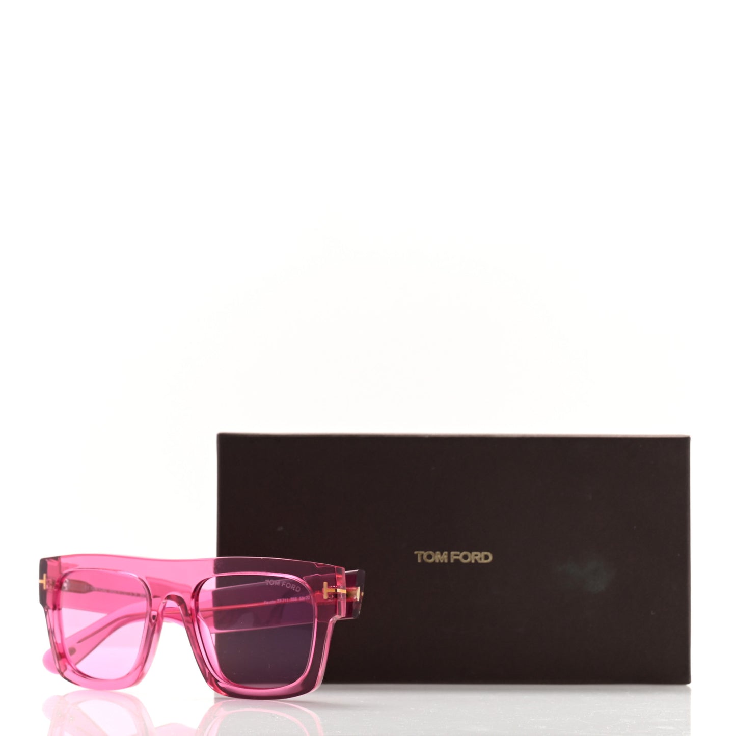 Acetate Fausto Sunglasses TF711 Transparent Pink