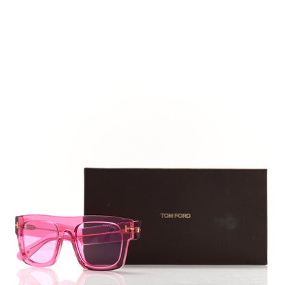 Tom Ford Acetate Fausto Sunglasses TF711 Transparent Pink 8 of 8