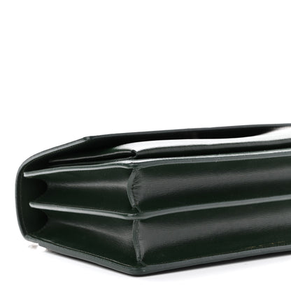 Saint Laurent Calfskin Medium Monogram Sunset Dark Green 8 of 9
