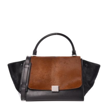 Celine Pony Hair Smooth Calfskin Medium Tri-Color Trapeze 1 of 16