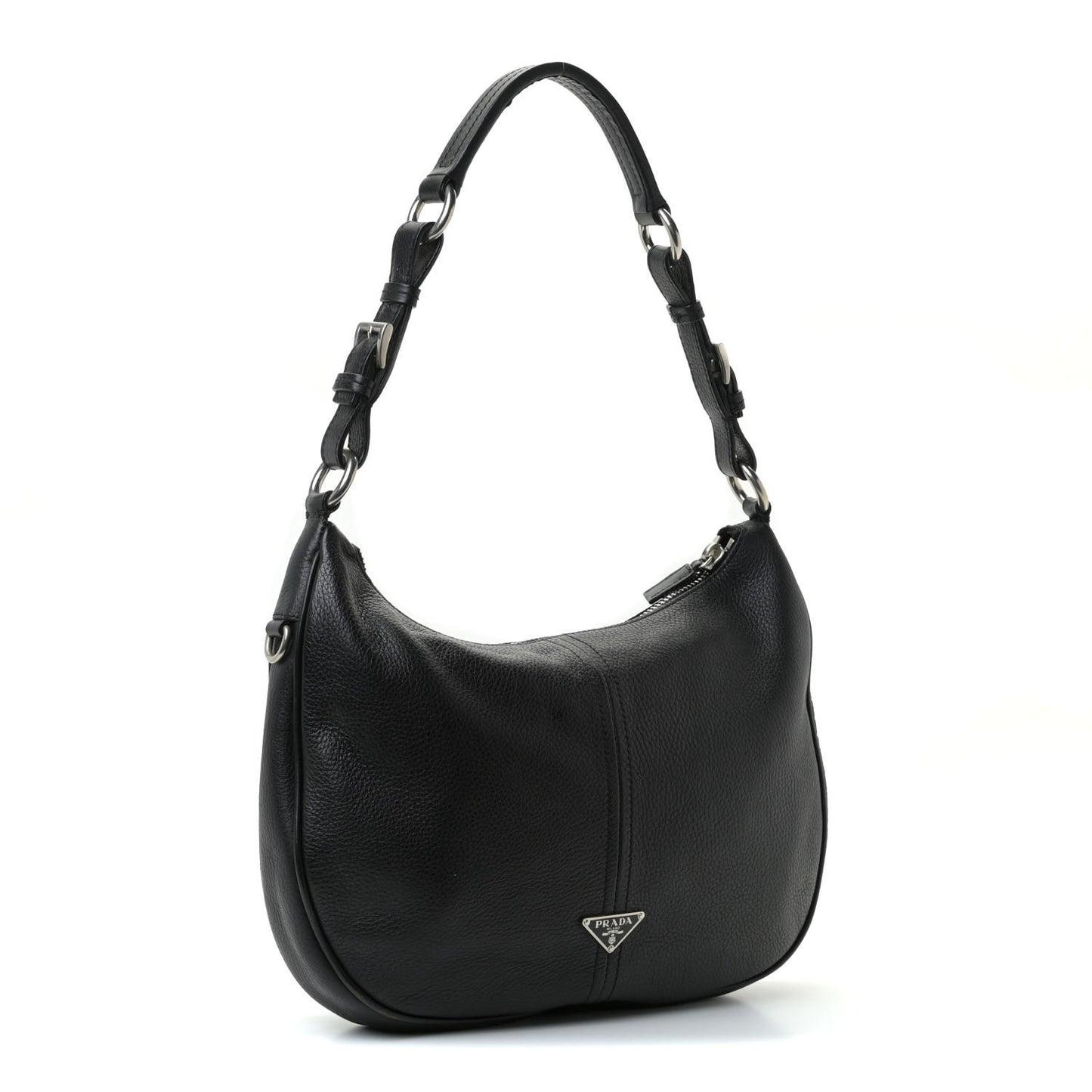 Vitello Daino Pocket Hobo Black