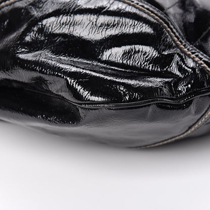 Gucci Patent Calfskin Medium Snow Glam Hobo Black 16 of 16