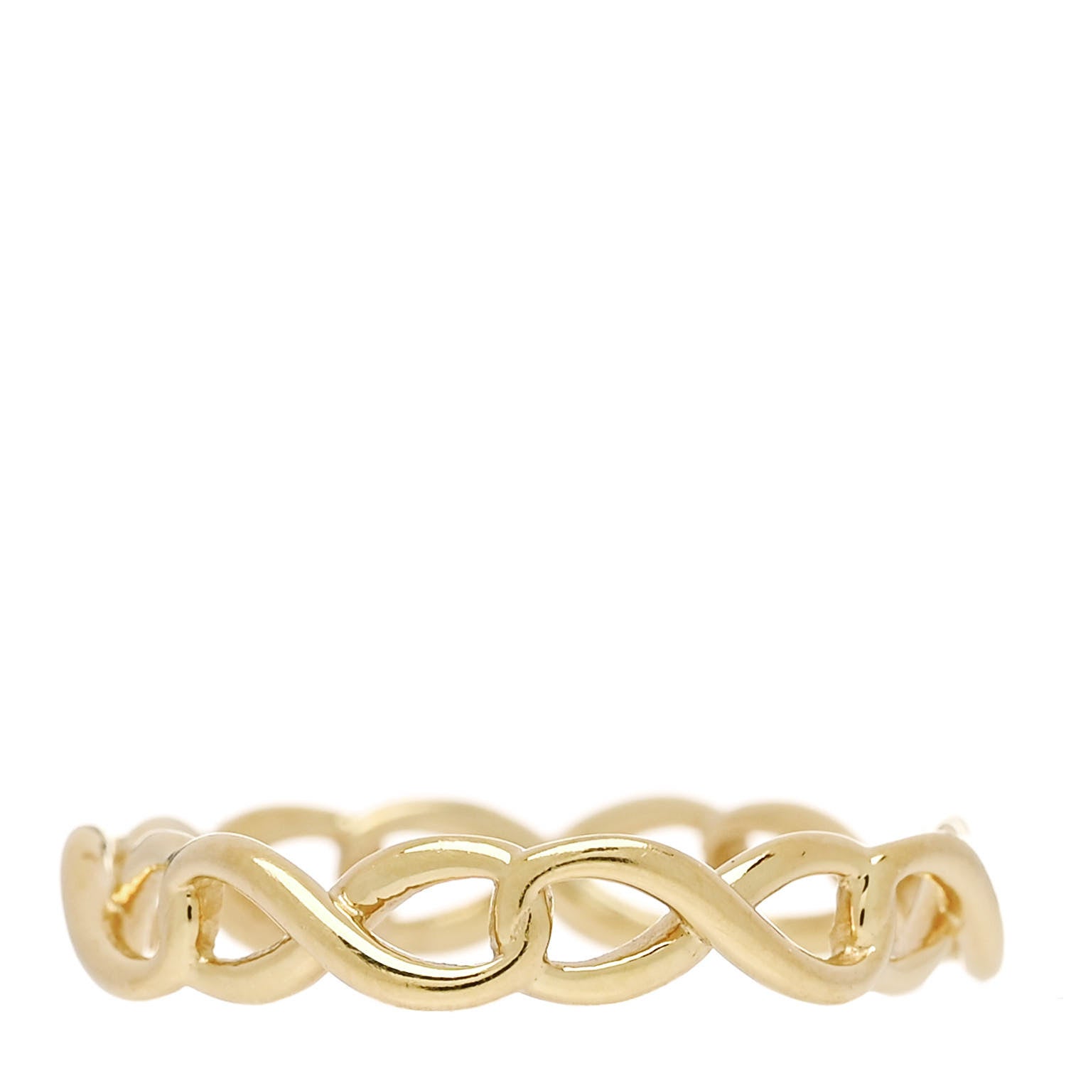 Tiffany 18K Yellow Gold Narrow Infinity Band Ring 45 3.5 3 of 4