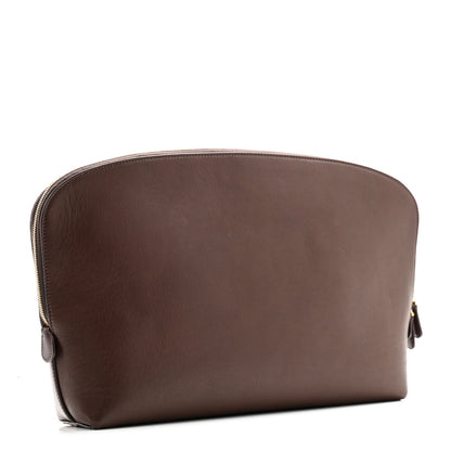The Row Polished Saddle Calfskin Ellie Clutch Burgundy 3 of 9