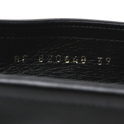 Saint Laurent Calfskin Penny Loafers 39 Black 10 of 10