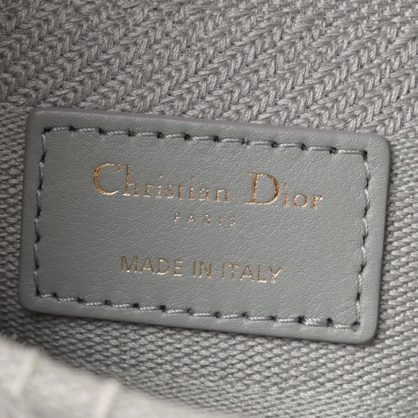 Canvas Embroidered Cannage Medium Lady D-Lite Gray