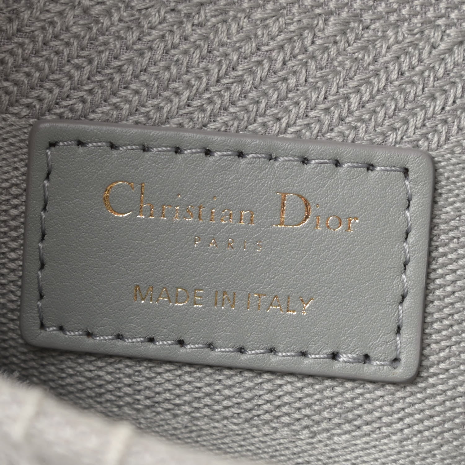 Christian Dior Canvas Embroidered Cannage Medium Lady D-Lite Gray 6 of 12