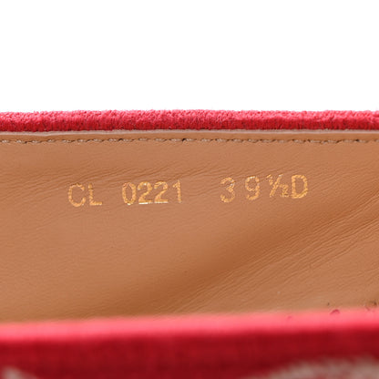 Christian Dior Embroidered Toile De Jouy Granville Espadrille 39.5 Raspberry 7 of 9
