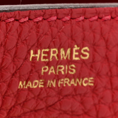 Hermes Taurillon Clemence Lindy 26 Rouge Casaque 6 of 12