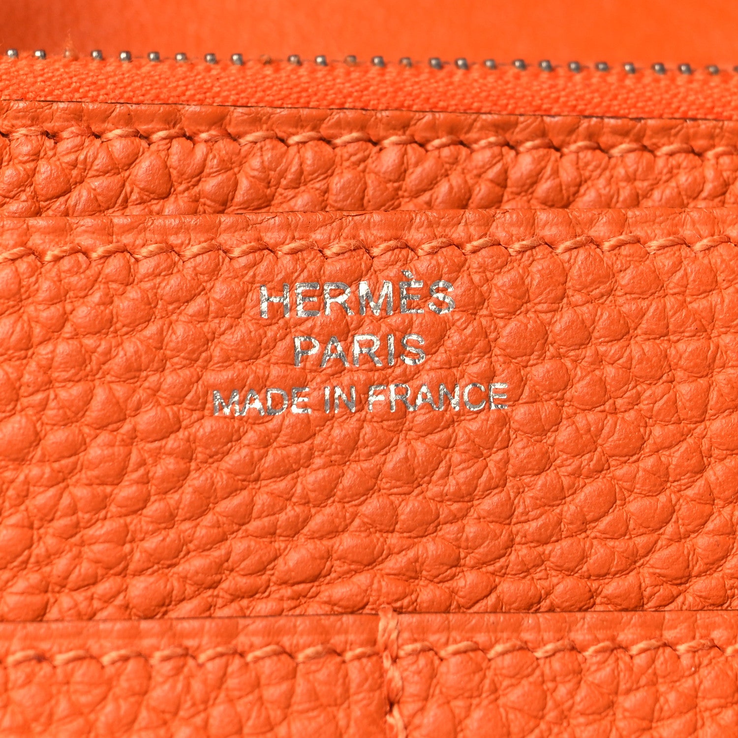 Hermes Togo Dogon Duo Wallet Orange 10 of 16