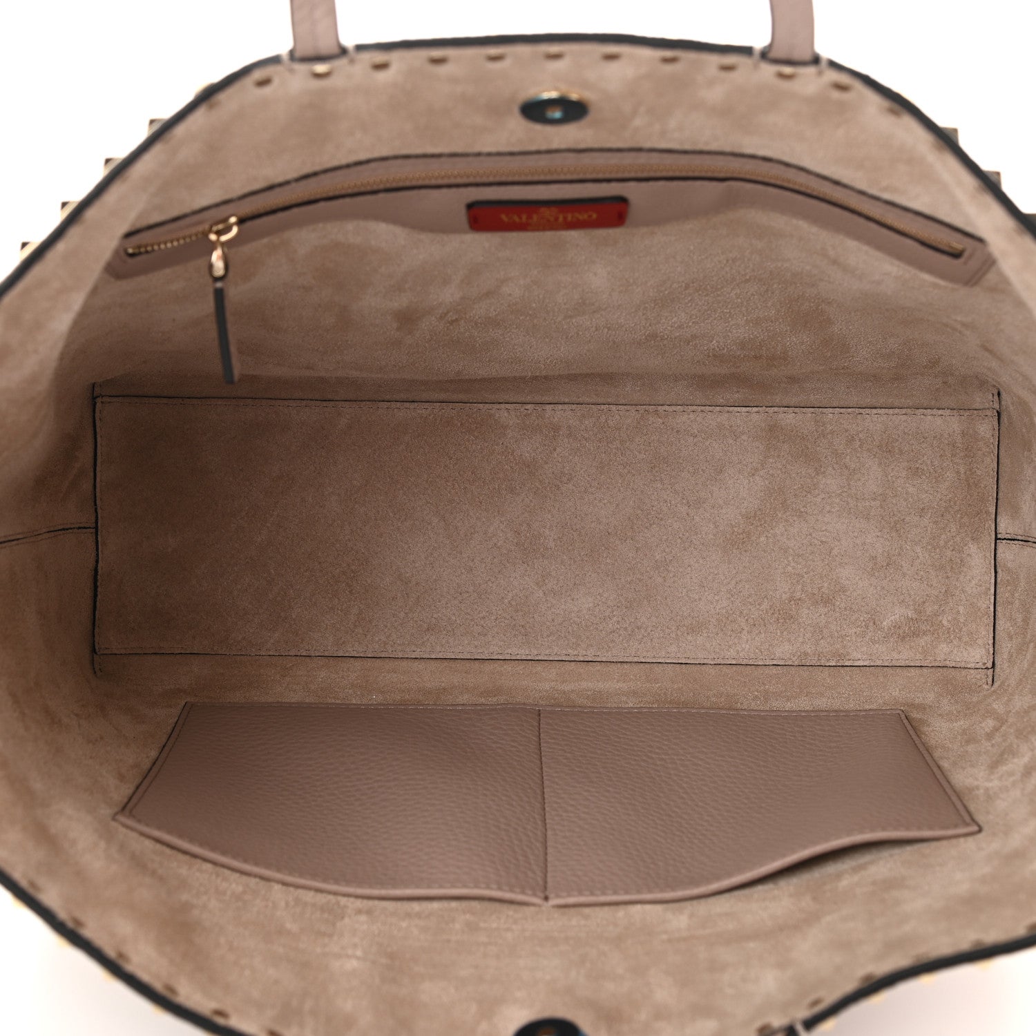 Valentino Garavani Grained Calfskin Rockstud Shoulder Tote Poudre 5 of 11