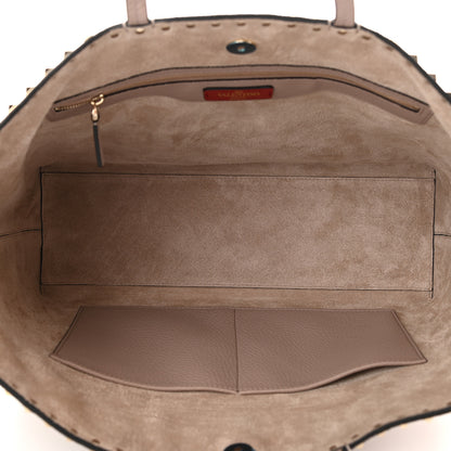 Valentino Garavani Grained Calfskin Rockstud Shoulder Tote Poudre 5 of 11