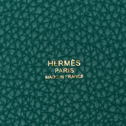 Hermes Taurillon Clemence Picotin Lock 22 MM Vert Verone 6 of 11