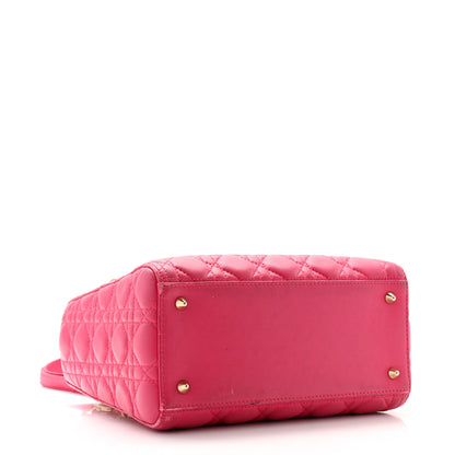 Christian Dior Lambskin Cannage Medium Lady Dior Pink 4 of 13