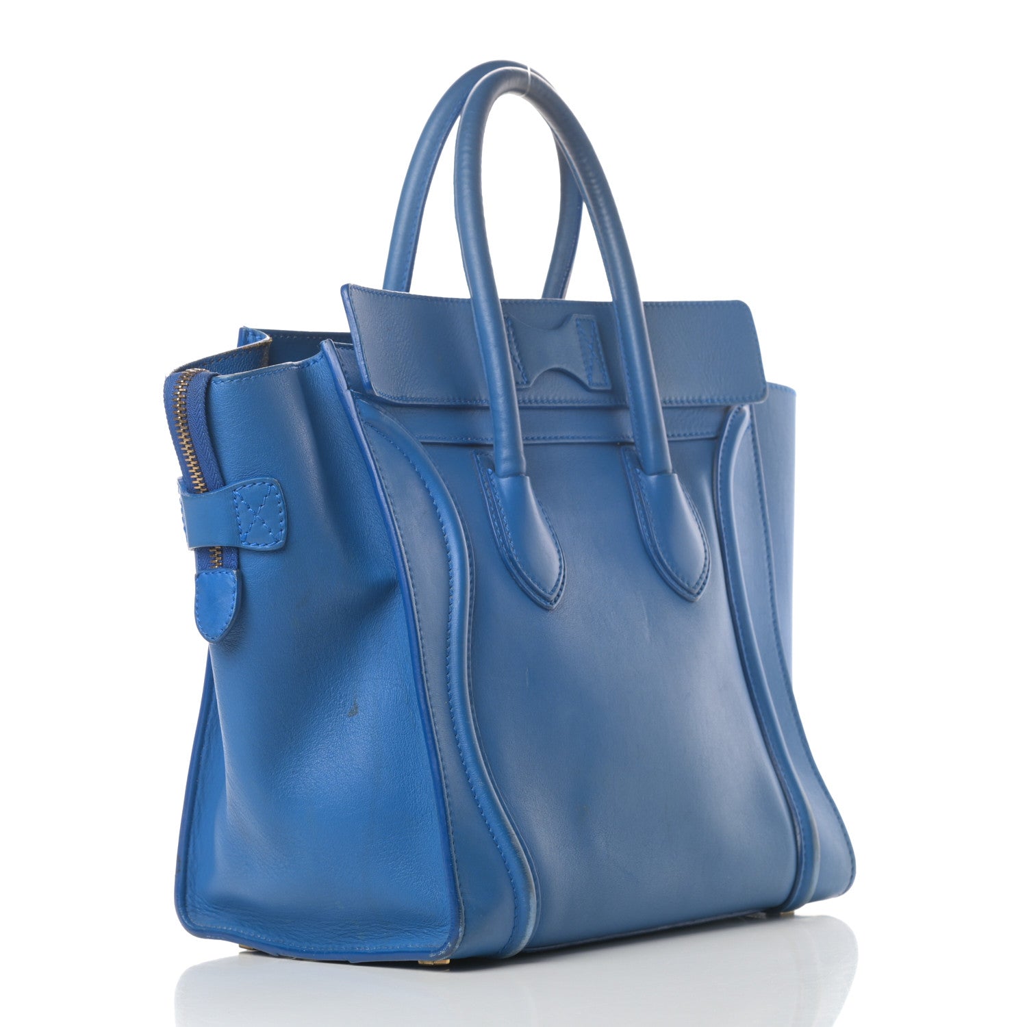 Celine Smooth Calfskin Mini Luggage Royal Blue 3 of 26