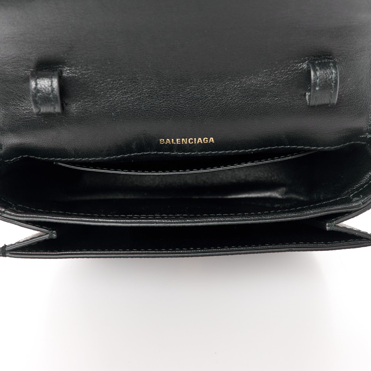Grained Calfskin Logo Ville Day Bag XS Black
