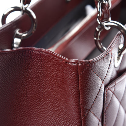 Chanel Caviar Quilted Grand Shopping Tote GST Burgundy 8 of 10