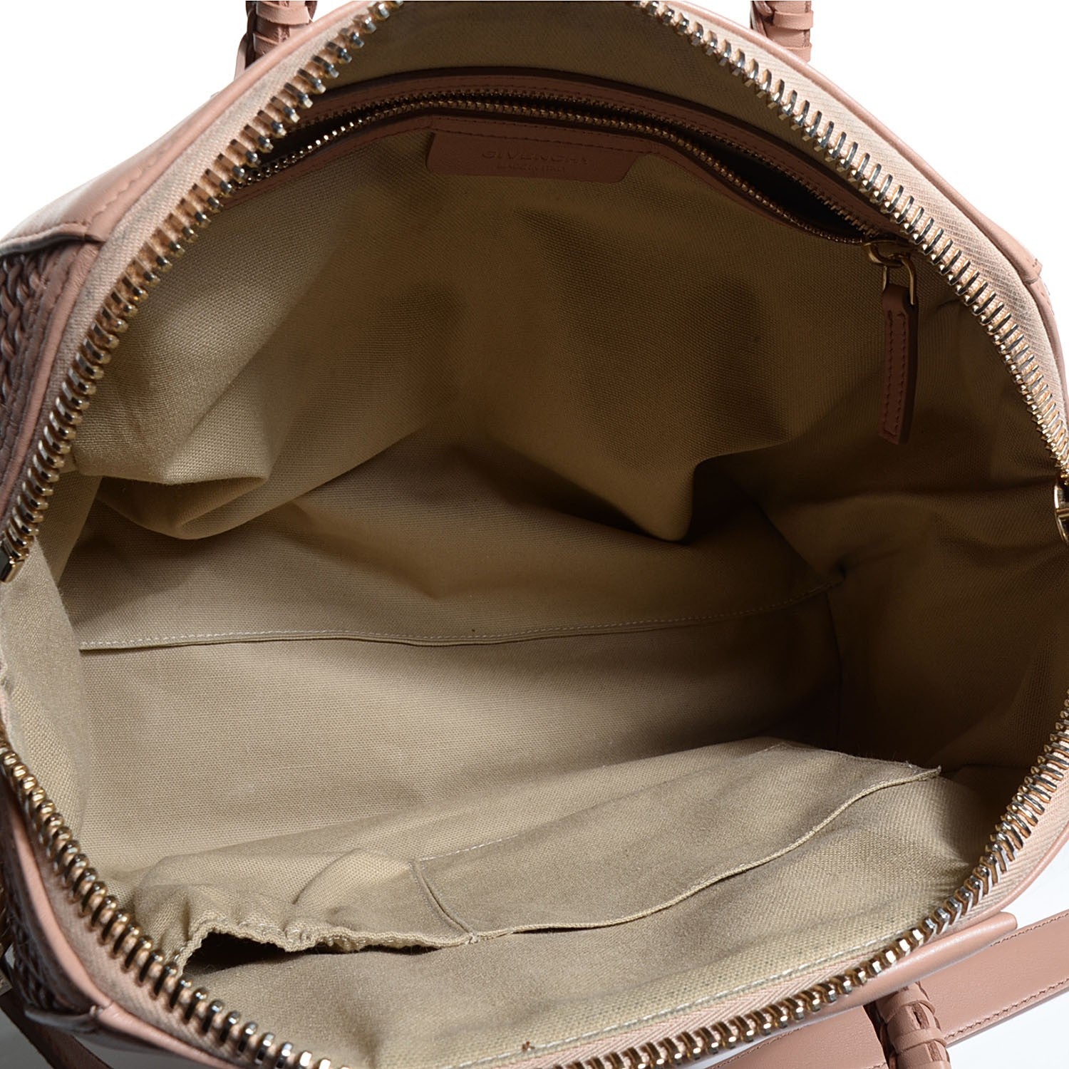 Givenchy Smooth Calfskin Woven Medium Antigona Latte Brown 5 of 10