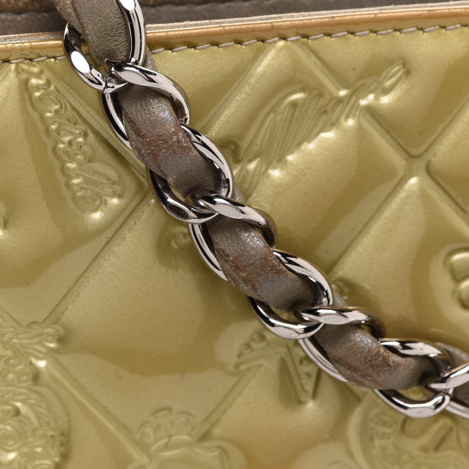 Chanel Patent Calfskin Lucky Symbols Pochette Gold 16 of 17