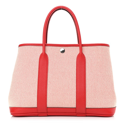 Hermes Twill H Negonda Garden Party 30 TPM Tote Rouge Casaque 1 of 10