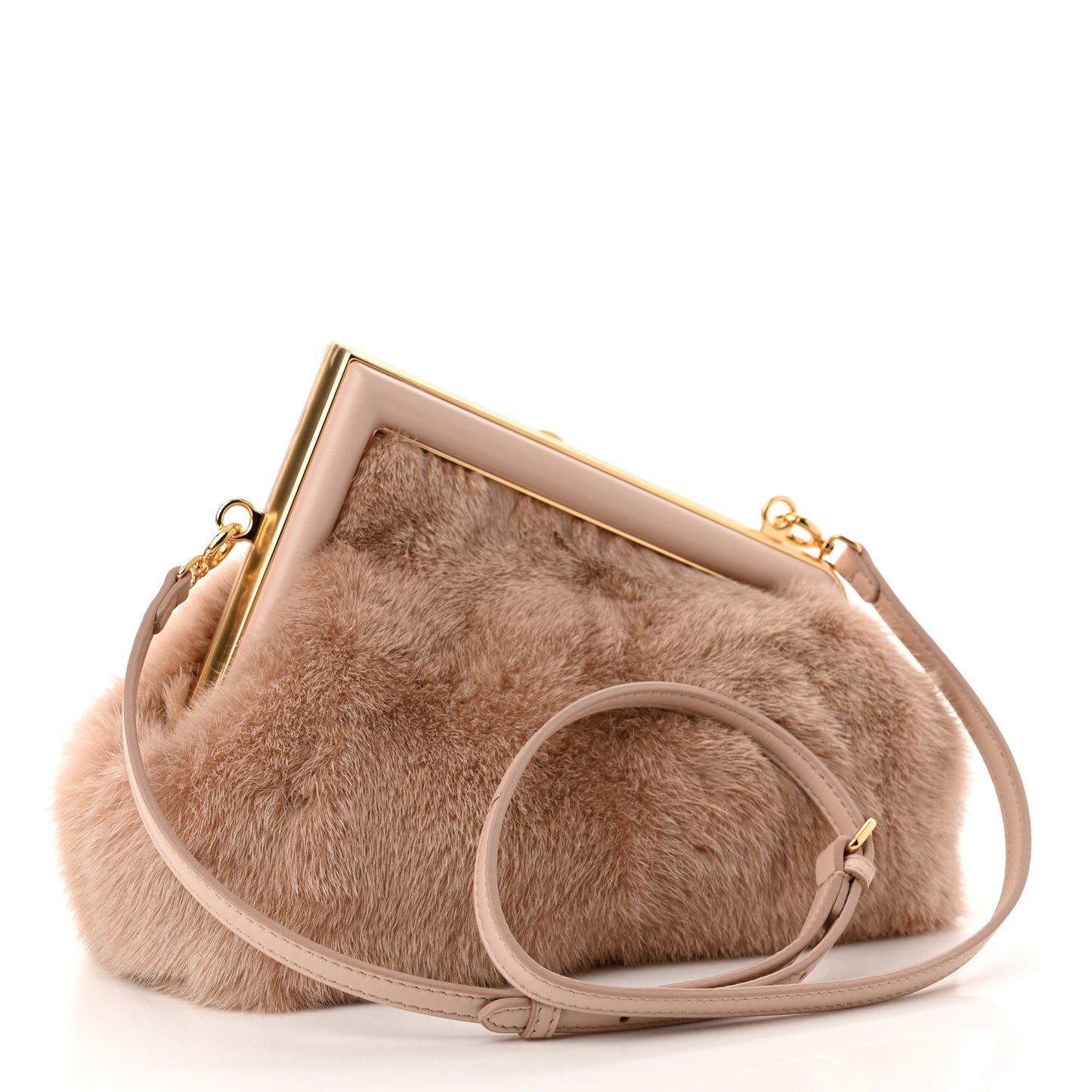 Mink Shiny Nappa Small Fendi First Rosa Plaster